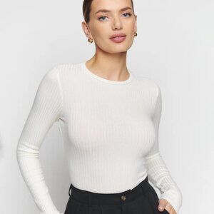 Reformation Junia Knit Long Sleeve Top